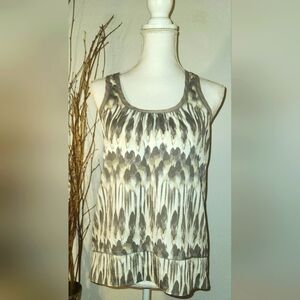 Express Taupe and Cream Top Size XS